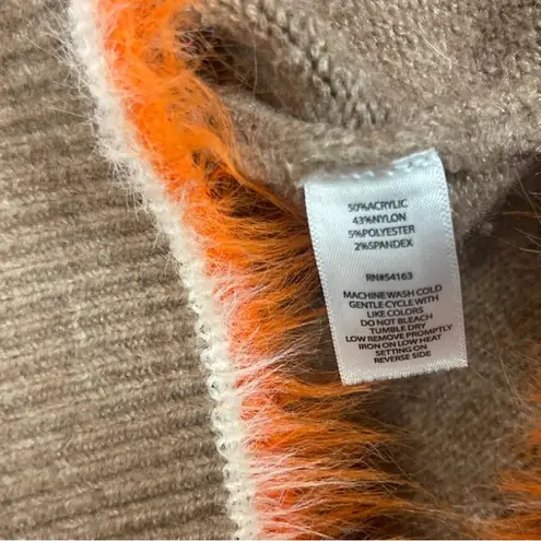 Marc New York Marc New York Women’s Size Large Camel & Orange Faux Fur Sweater