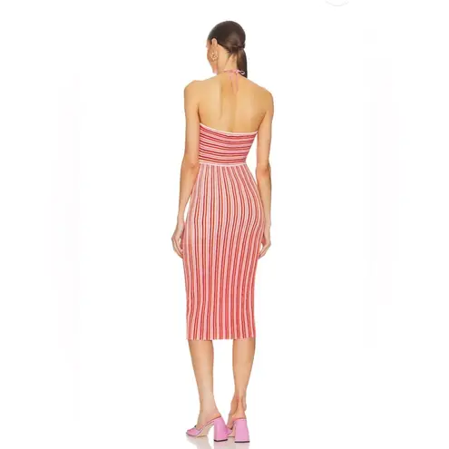 Amur Valena Halter Knit Dress in Sorbet Stripe NWOT
