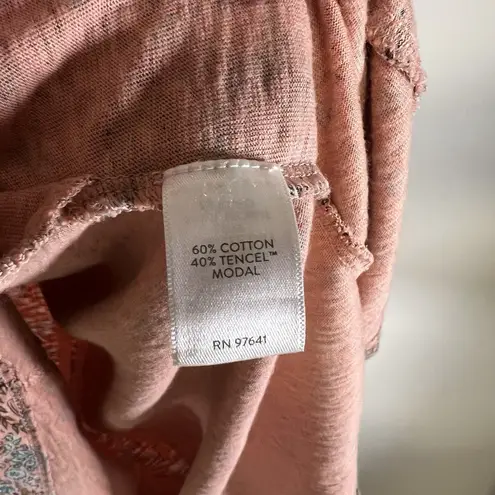 J Jill Womens Pink Brown Paisley Sleeveless V