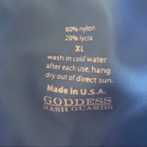 Goddess Rash Guard Light Blue Sun Protection XL Summer Surf Vacation Beach