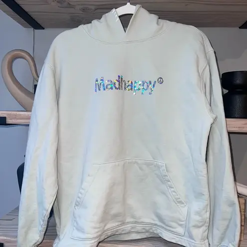 Mad happy sweatshirt holographic , pullover hoodie trendy