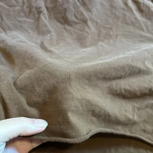 William Rast BROWN COLLARED CROP TEE