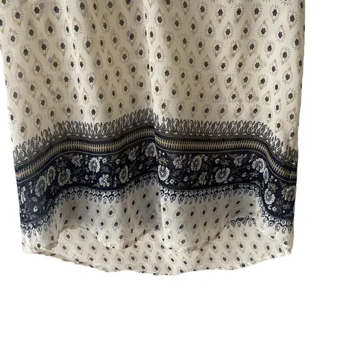 Miss Daisy Women's Size Medium Floral Printed Lace Boho Sheer Blouse