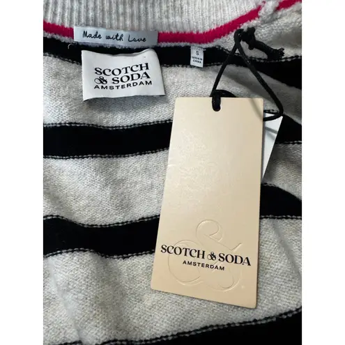 Scotch & Soda Striped Sweater Oatmeal Heather Pop New with Tags Size Small