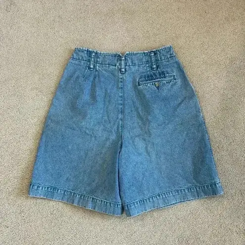 American Design First Issue Cotton Denim Mom Shorts Medium Wash Blue Cotton 8 Size 26