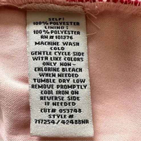 ECI New York Red Floral Lace Overlay Sleeveless Knee Length Holiday Dress Size 6