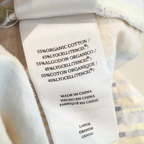 Rails Striped Poplin Multicolor Elastic Waist Boxer Shorts Pastel Size Large