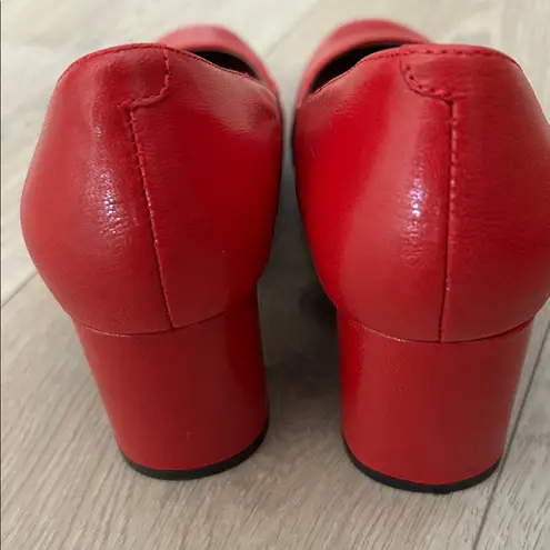 Aerosoles Comfortable MINETTA Mid-heel Pump, Racing Red Leather, Size 8.5W, NWT