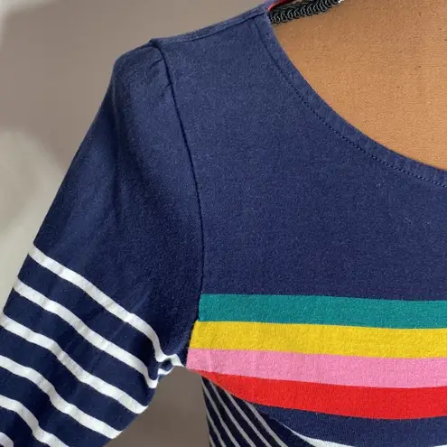 Boden Breton long sleeve top striped with colorful accent size 4