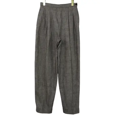 Vintage Valerie Stevens Black And White Houndstooth Plaid Trousers Pants Size 10