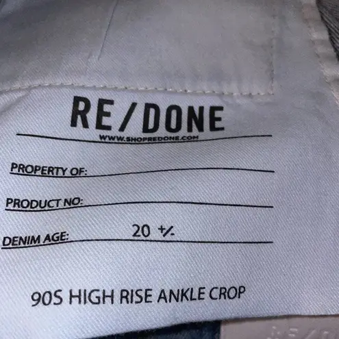 RE/DONE NEW High Rise Ankle Crop Jeans