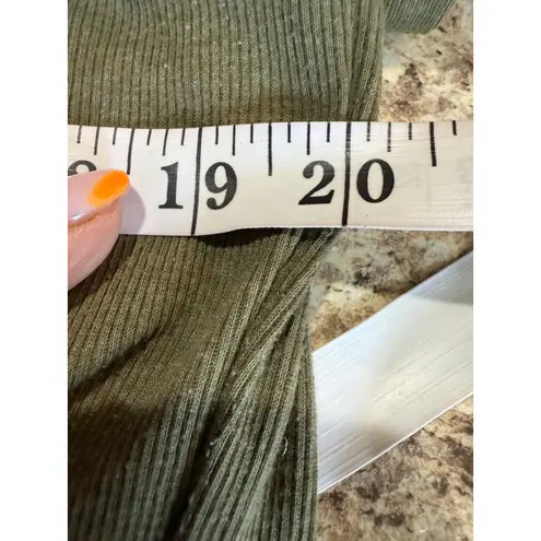 Dickies Women's Long Sleeve Henley Green Size 2XL