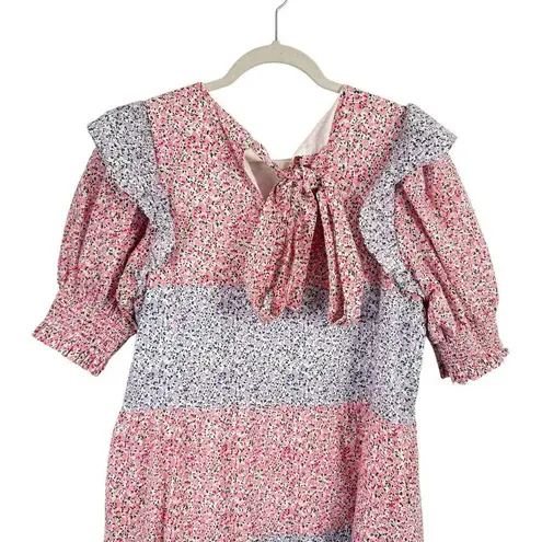 Hyacinth House Tuckernuck Multi Floral Barton Maxi Dress Cottagecore Women Small Pink