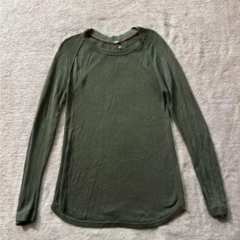 Lululemon  Womens Sweater Green Sunshine Coast Long Sleeve Cashmere Pullover Sz 6