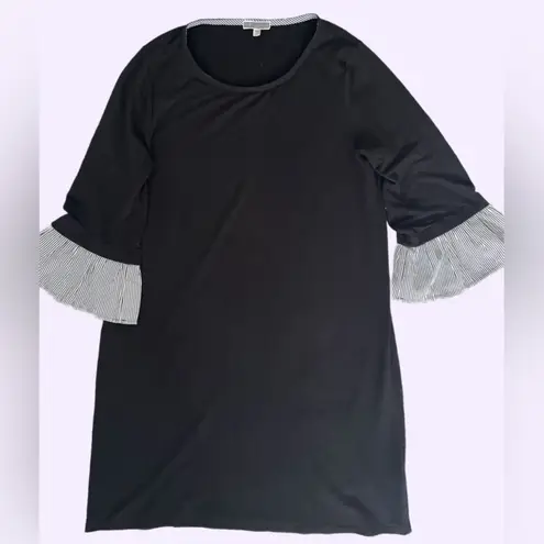 Pleione Black and White Flare Sleeve Dress Size L