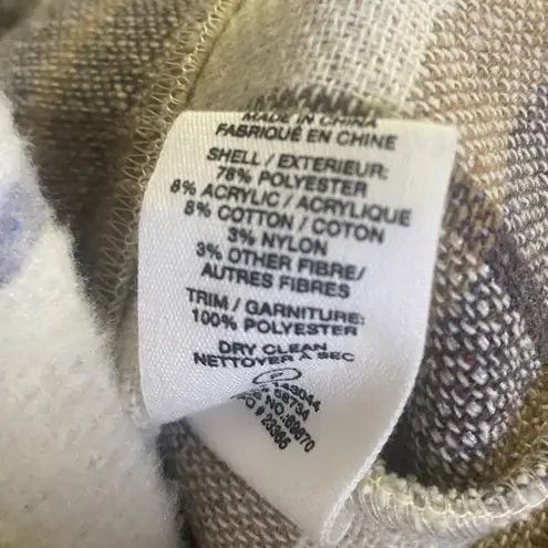 Avec Les Filles NWT Relaxed Fit Lavender Beige Plaid Fall Shacket Size Large