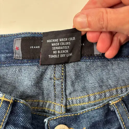 NWT VTG Y2K Jeans Artsy Boho Patchwork Retro Deadstock Mid Rise Size 7/8 Hippie Blue Size M