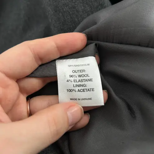 HOBBS LONDON Wool Dress Womens 6 Corpcore Office Professional Business Event Gray