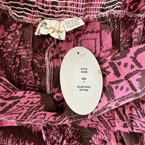 MAGAZINE Pink & Brown Palazzo Pants