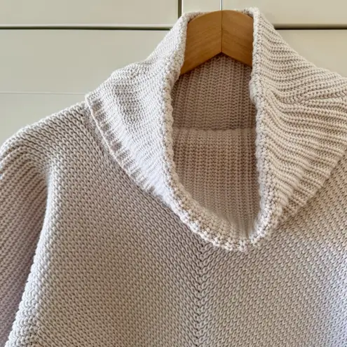 margaret o'leary Margaret O’Leary Chunky Knit Cowl Neck Poncho Sweater, Short Sleeves sz. S