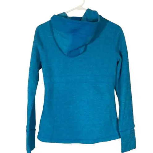 prAna Blue Long Sleeve Hooded Athletic Full Zip Casual Jacket Women Sz XS