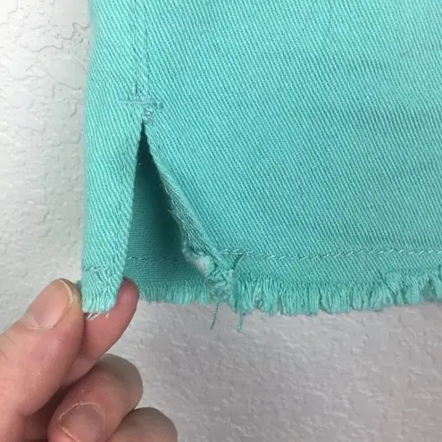 VIOGOLD Teal Cutoff Jean Shorts Size 30 Green