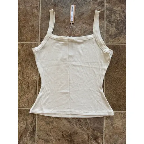 SKIMS Soft Lounge Scoop Neck Tank Bone Size Small