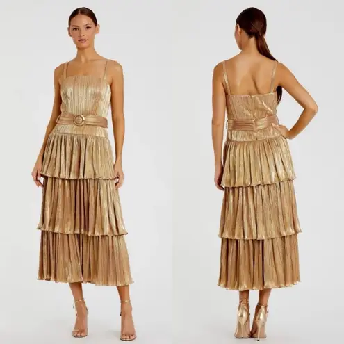 Mac Duggal 27062 Tea-Length Metallic Party
Dress NWT