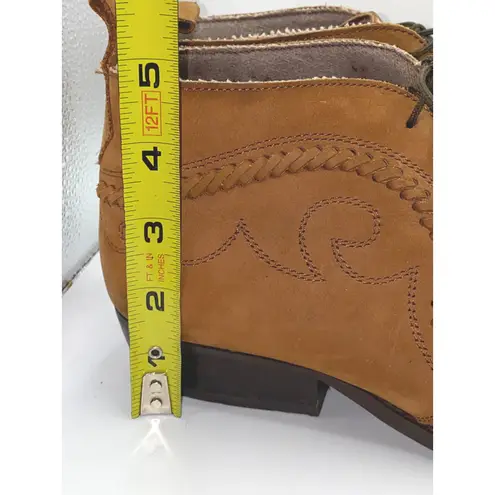 Dingo Vintage Women’s Tan Suede Lace Up Ankle Boots Western Coastal Cowgirl 9