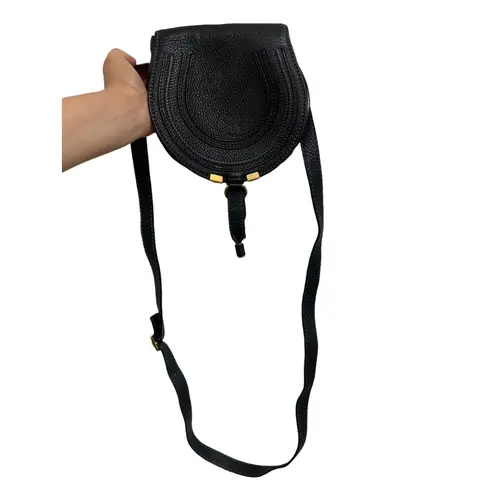 Chloé Marcie mini saddle bag black leather $1150