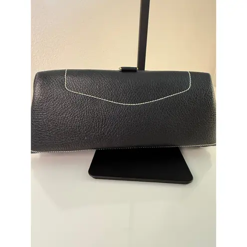 Vintage Black Avon x Amity Train Case Makeup Bag | Yellow Vinyl Lining | 10x4x4 Black