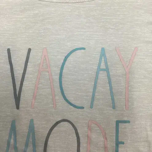 Rae Dunn Short Sleeve PJ Pajama Sleep Shirt VACAY MODE New!