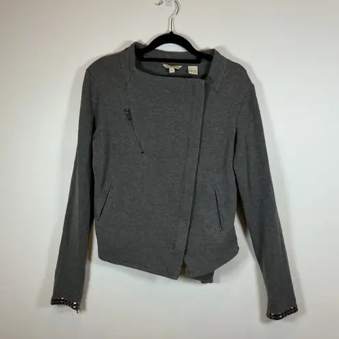 Stetson Gray Moto Jacket Studded Western Style Womens Size Medium