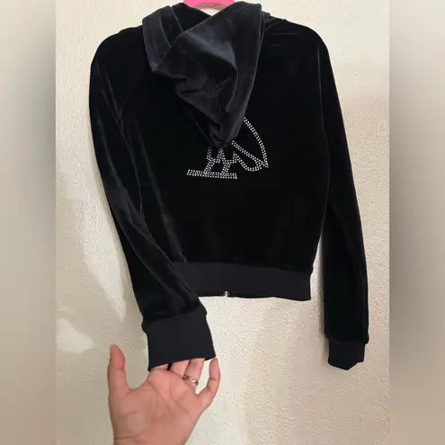 OVO Women’s Velour Crystal Owl Zip Up Hoodie October's Very Own Drake size small Black