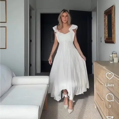 Ramy Brook Bria Dress White Springtime Burnout Size 12