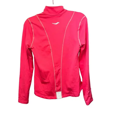 Saucony ViziPro Hot Pink Quarter Zip Long Sleeve Running Top