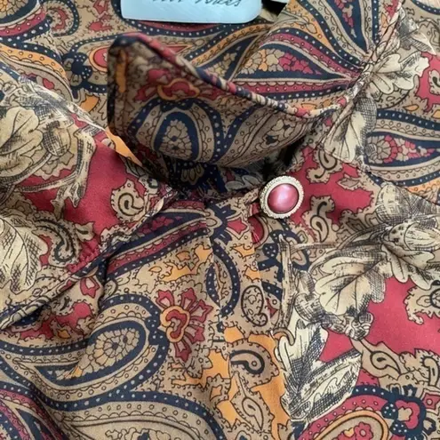 Bill Blass Vintage Paisley Puff Sleeve Blouse