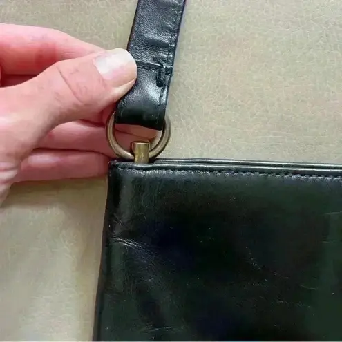 RUTH SALTZ Faux leather bag Vintage Monogrammed H Black