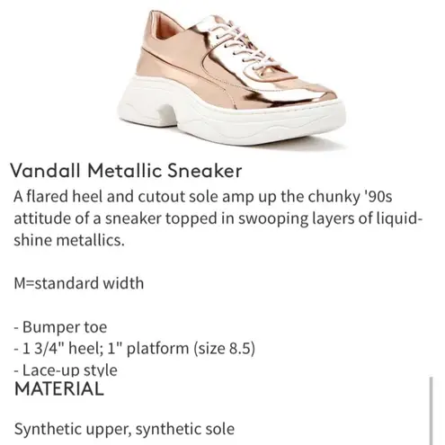 Katy Perry “Vandall” Metallic Sneakers 5.5