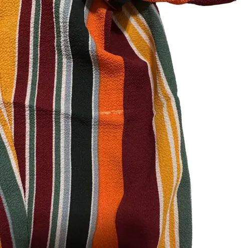 Toxik 3 Women's Size 3X Stripe Wide Leg Romper Jumpsuit Jumper Pants Pockets Orange