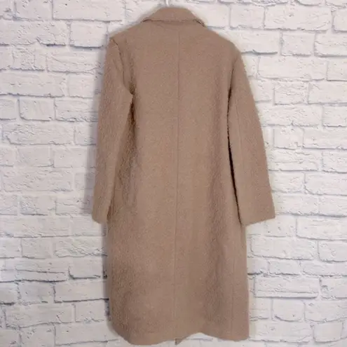 Helmut Lang  camel shaggy alpaca coat medium