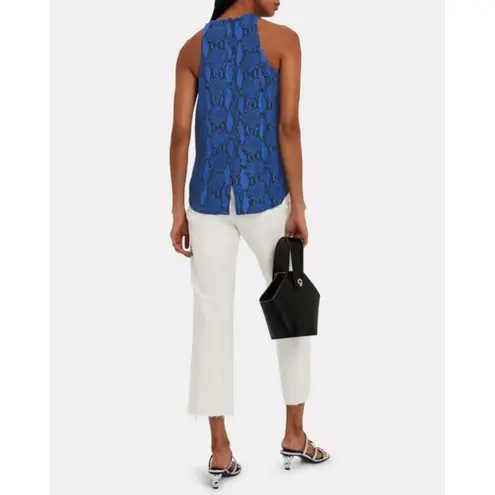 ALC Frank 💕ALC💕 Anise Snakeskin Print Crepe Tank Top Blue 2 NWT
