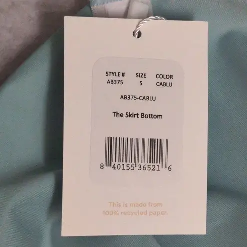 ANDIE The Skirt Bottom Attached Bikini Bottom CABLU Blue Swim Swimwear S New