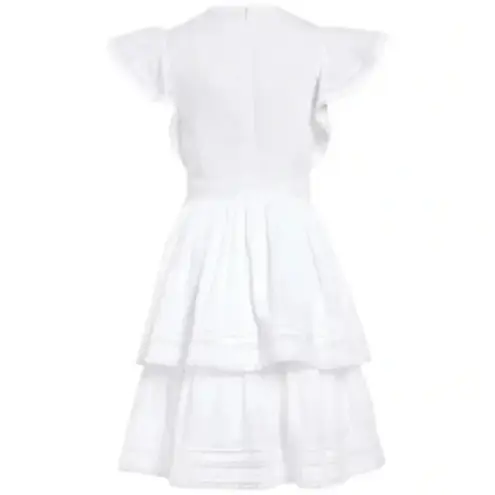 Rachel Parcell Swiss Dot Tiered Dress in White Size XX-Small