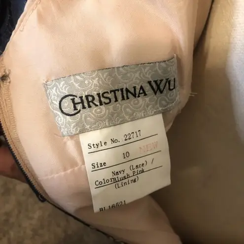 Christina Wu Lace Overlay Cocktail Dress 10