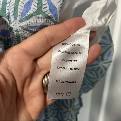 Marea Tiki Geo Cover up Dress in blue multi size xs