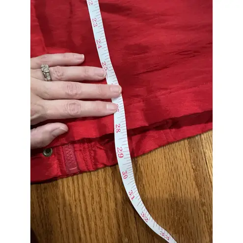 Coldwater Creek Red Metallic Vest Drawstring Waist Womens S/M (6/8) Christmas