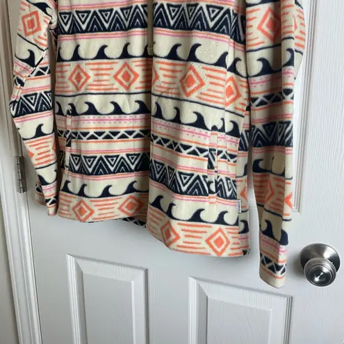 O'Neill  Women's half-zip polar fleece hoodie with an Aztec patter size large thumbnail 5