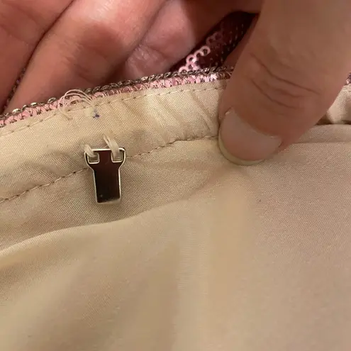 Maje pink sequin fully lined blazer jacket sz 36 xs small