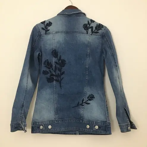 LuLaRoe  Embroidered Jaxon Denim jacket XS